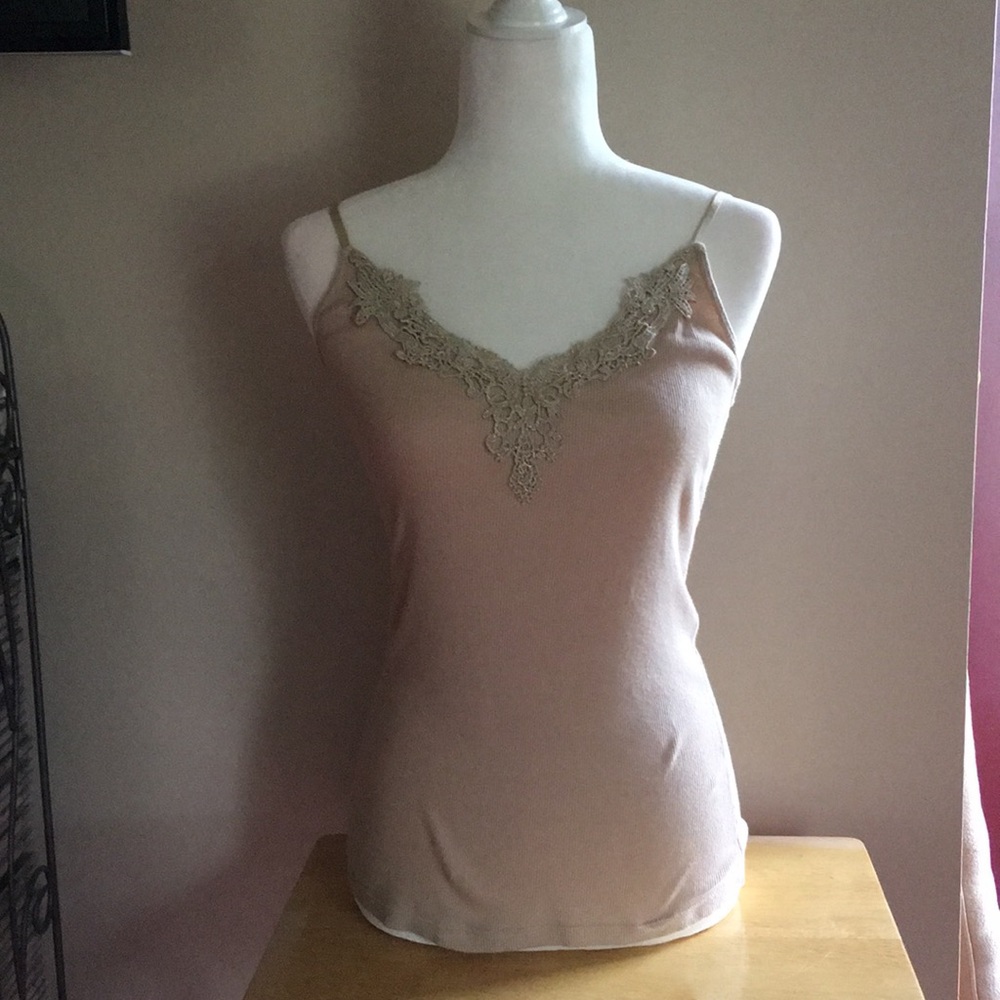 Camisole with embroidered neckline
